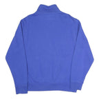 NIKE Mens Blue 1/4 Zip Sweatshirt S Cotton Blend Pullover Casual Sportswear
