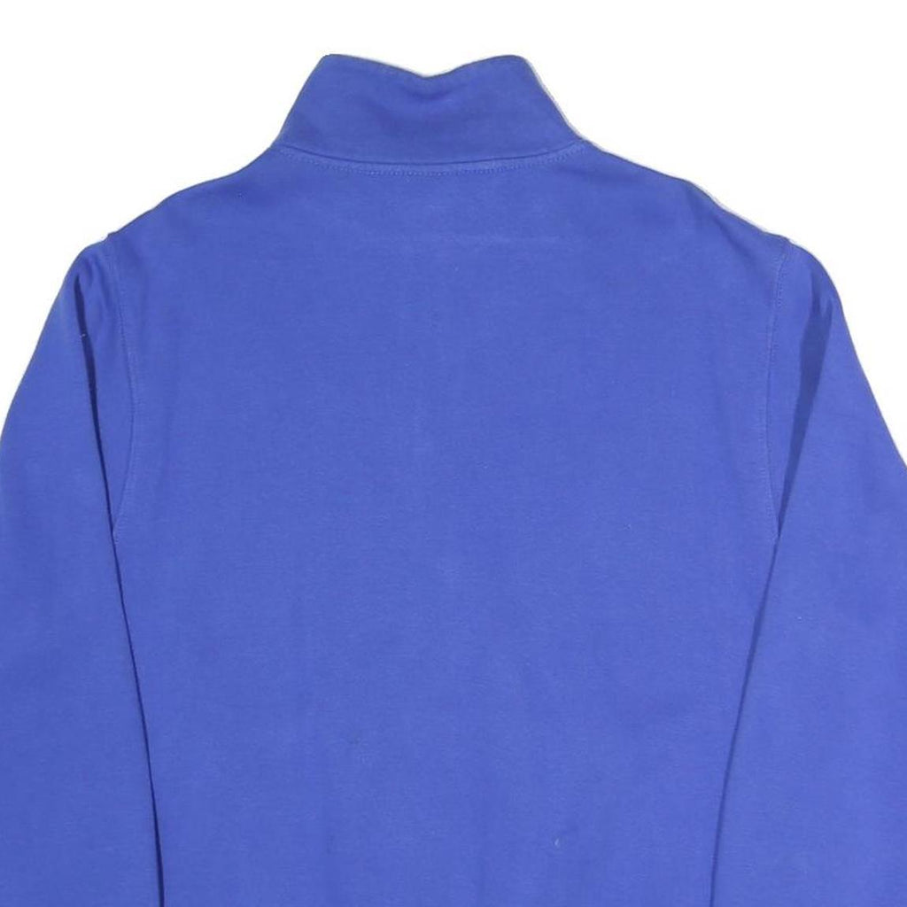 NIKE Mens Blue 1/4 Zip Sweatshirt S Cotton Blend Pullover Casual Sportswear