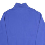 NIKE Mens Blue 1/4 Zip Sweatshirt S Cotton Blend Pullover Casual Sportswear