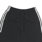ADIDAS Mens Black Casual Shorts M W28 Polyester Sports Style with Stripes