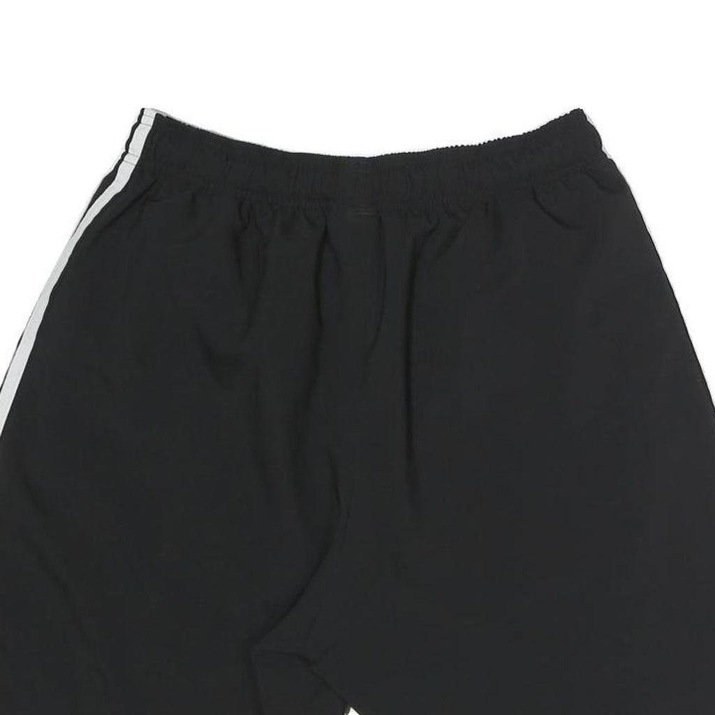 ADIDAS Mens Black Casual Shorts M W28 Polyester Sports Style with Stripes