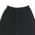 ADIDAS Mens Black Casual Shorts M W28 Polyester Sports Style with Stripes