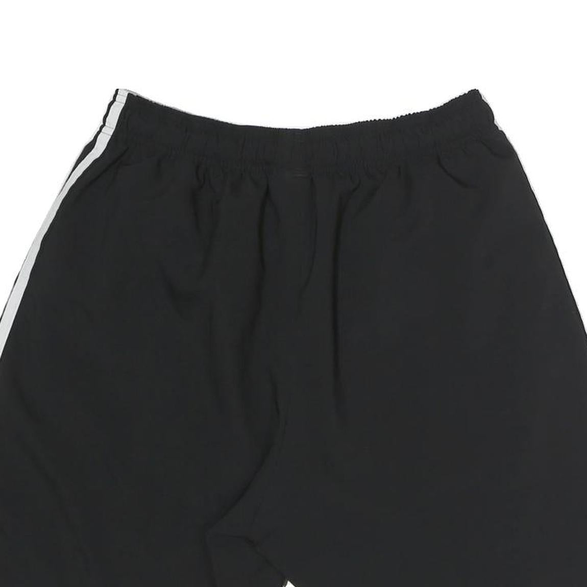 ADIDAS Mens Black Casual Shorts M W28 Polyester Sports Style with Stripes