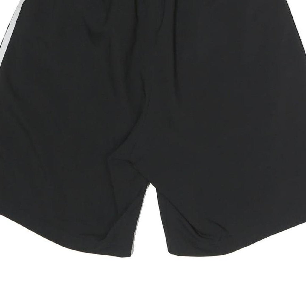 ADIDAS Mens Black Casual Shorts M W28 Polyester Sports Style with Stripes