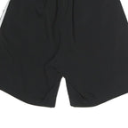 ADIDAS Mens Black Casual Shorts M W28 Polyester Sports Style with Stripes