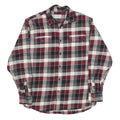 JACHS Mens Burgundy Black & Cream Check Shirt M Casual Long Sleeve Cotton Blend