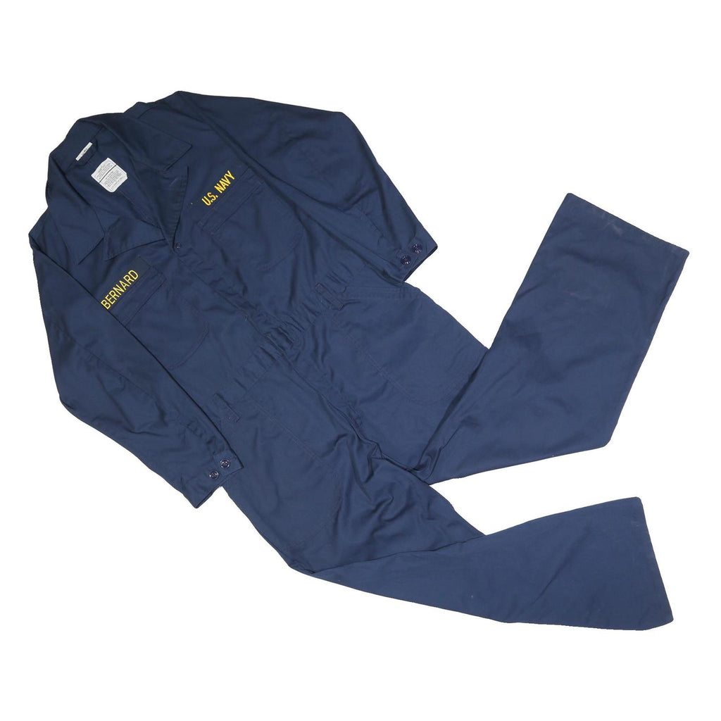 GOLDEN MFG. CO. Mens Navy Cotton Blend Straight Fit Dungarees S W38 L28 Workwear