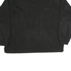 LEASURE WEAR Womens Black Cotton Blend V-Neck Sweatshirt M Casual Pullover