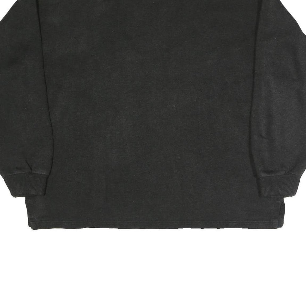 LEASURE WEAR Womens Black Cotton Blend V-Neck Sweatshirt M Casual Pullover