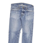 CARHARTT Mens Slim Blue Denim Slim Jeans W30 L27 Cotton Blend Zip Pocket