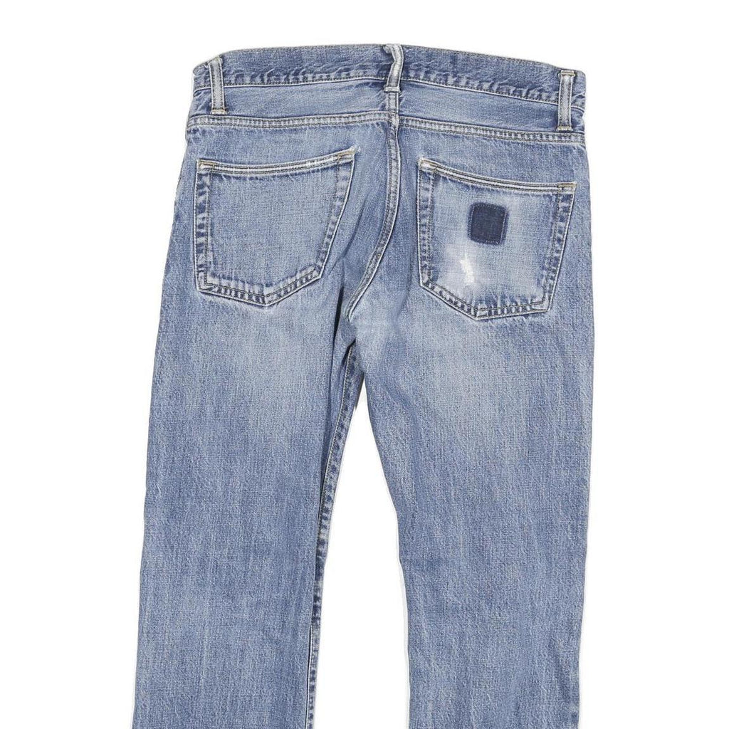 CARHARTT Mens Slim Blue Denim Slim Jeans W30 L27 Cotton Blend Zip Pocket