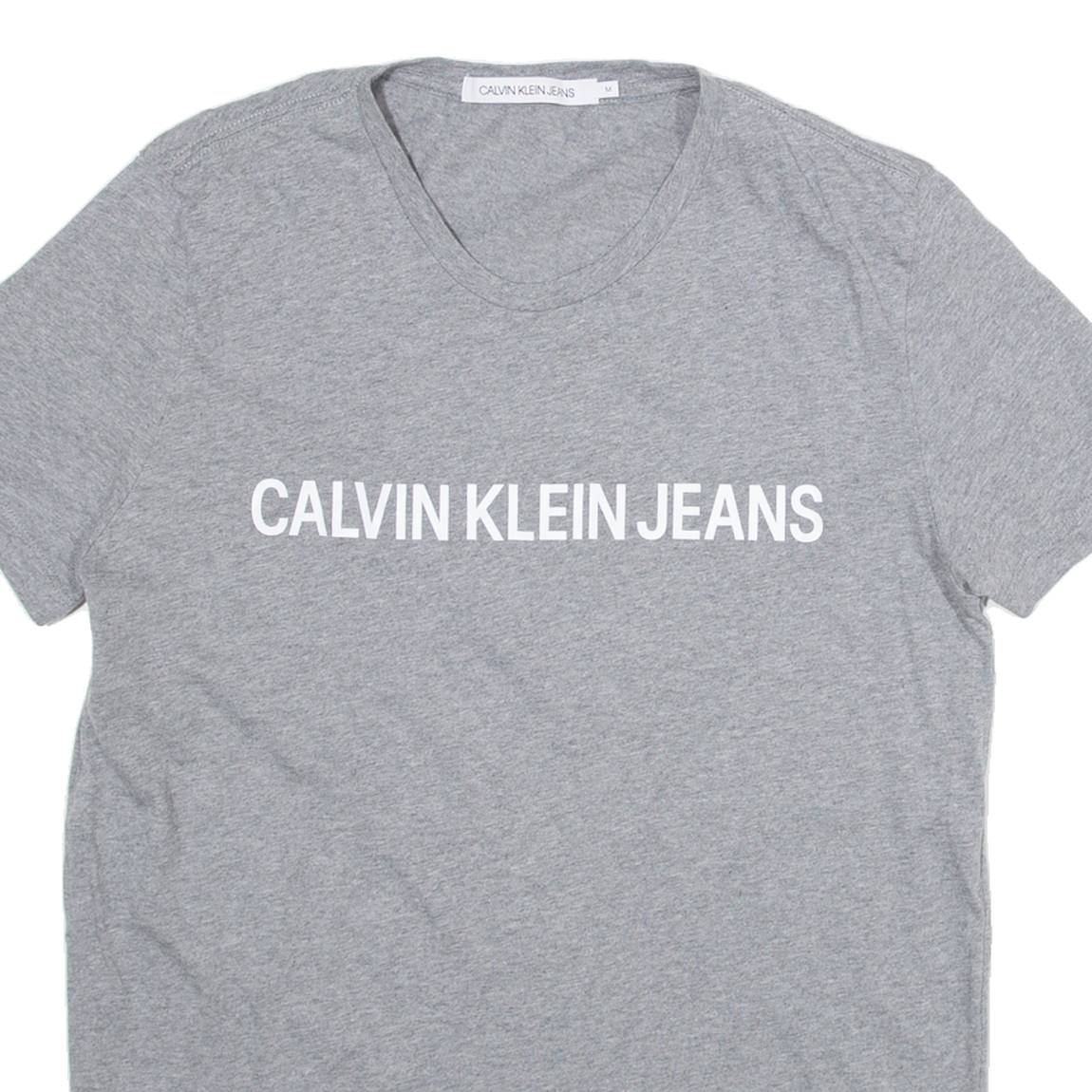 CALVIN KLEIN JEANS Mens T-Shirt Grey M