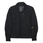 GSTAR Womens Black Classic Zip Jacket M Polyester Blend Plain Lightweight Casual