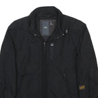 GSTAR Womens Black Classic Zip Jacket M Polyester Blend Plain Lightweight Casual
