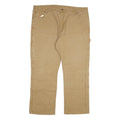 DICKIES Mens Cotton Blend Beige Regular Fit Straight Leg Trousers W44 L32