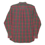 L.L.Bean Mens Red & Green Check Casual Button-Down Collar Shirt M Cotton Blend