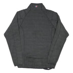 BERGHAUS Mens Grey Patterned Pullover Jumper 1/4 Zip Polyester Blend S Outdoor