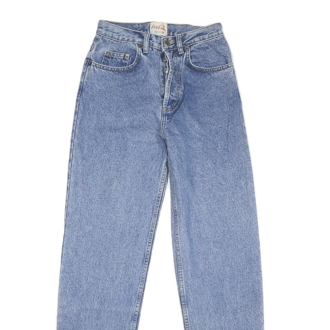 COCA COLA Mens Regular Fit Jeans Blue Denim Cotton Blend Button W36 L31 Classic