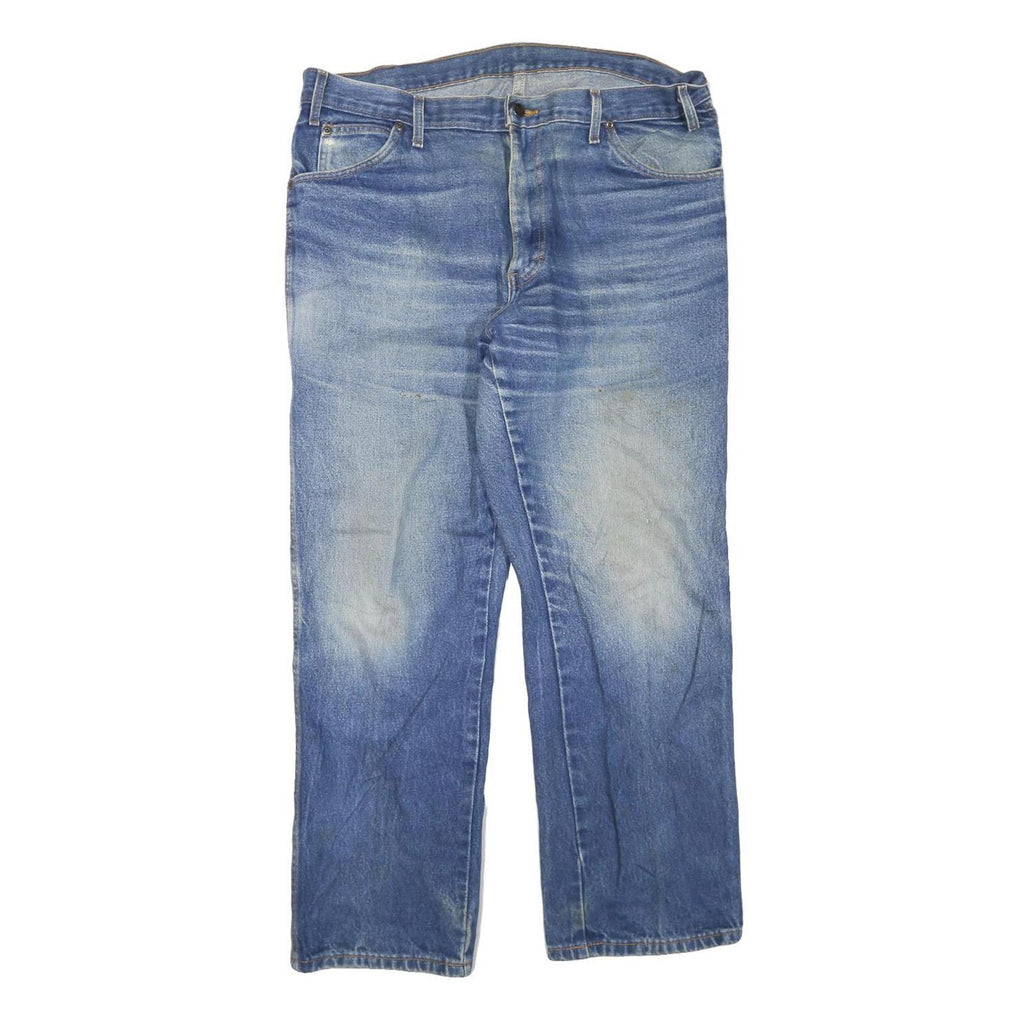 DICKIES Mens Regular Fit Blue Denim Jeans Cotton Blend W38 L30 Zip Pockets