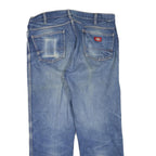 DICKIES Mens Regular Fit Blue Denim Jeans Cotton Blend W38 L30 Zip Pockets