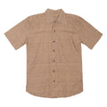 Mens Shirt Brown Crazy Pattern S