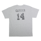 GILDEN Mens Grey Ravens Softball Graphic T-Shirt L Short Sleeve Crew Neck