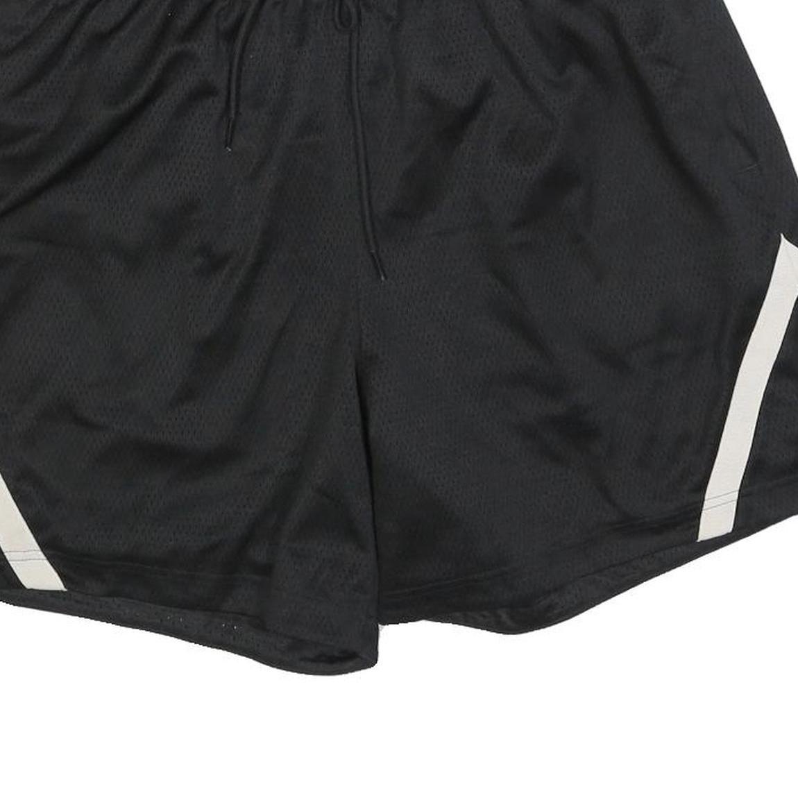 ADIDAS Mens Black Basketball Casual Shorts L W32 Polyester Blend Drawstring