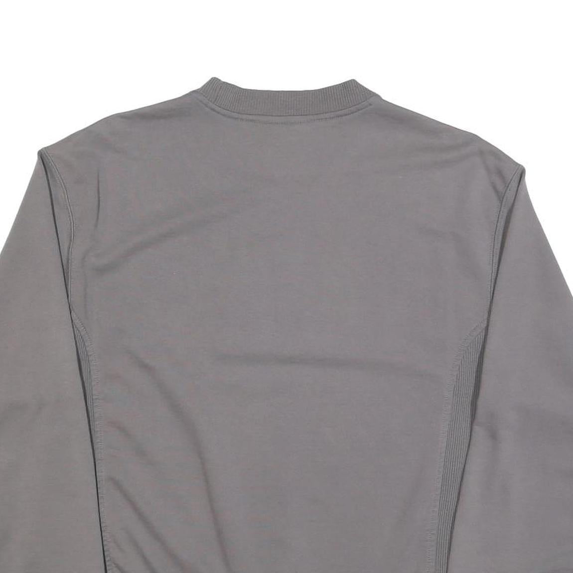 PUMA Mens Grey Beige Logo Crew Neck Sweatshirt S Sports Casual Cotton