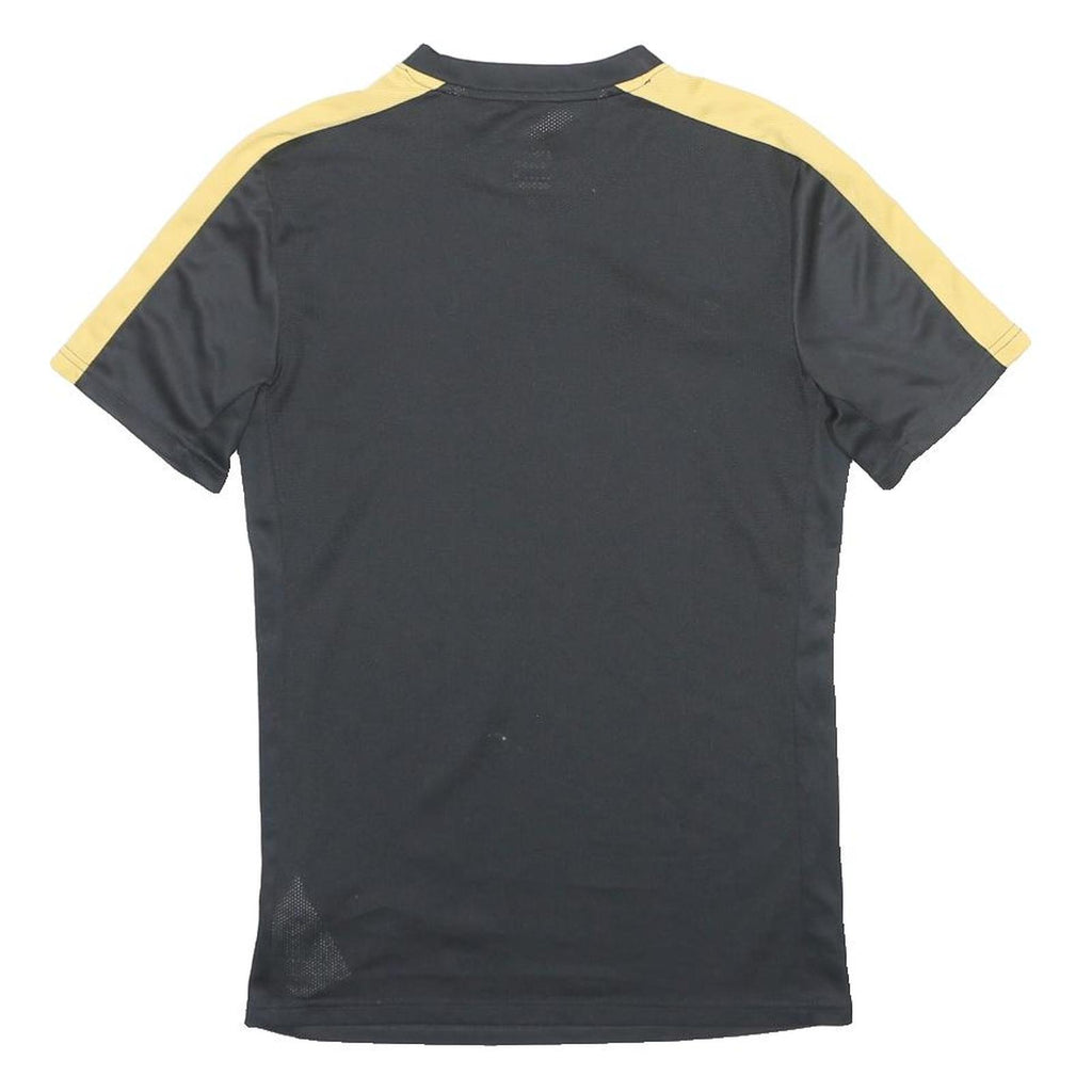 NIKE Womens Black & Yellow T-Shirt S Short Sleeve Crew Neck Lightweight
