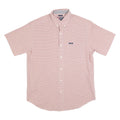 CHAPS RALPH LAUREN Mens Red & White Check Shirt M Cotton Blend Short Sleeve