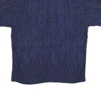 CAMPIA Mens Blue Rayon Hawaiian Shirt XL Leaf Print Casual Summer Button