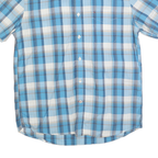 TOMMY HILFIGER Mens Blue White & Navy Check Shirt M Classic Fit Cotton Blend