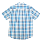 TOMMY HILFIGER Mens Blue White & Navy Check Shirt M Classic Fit Cotton Blend