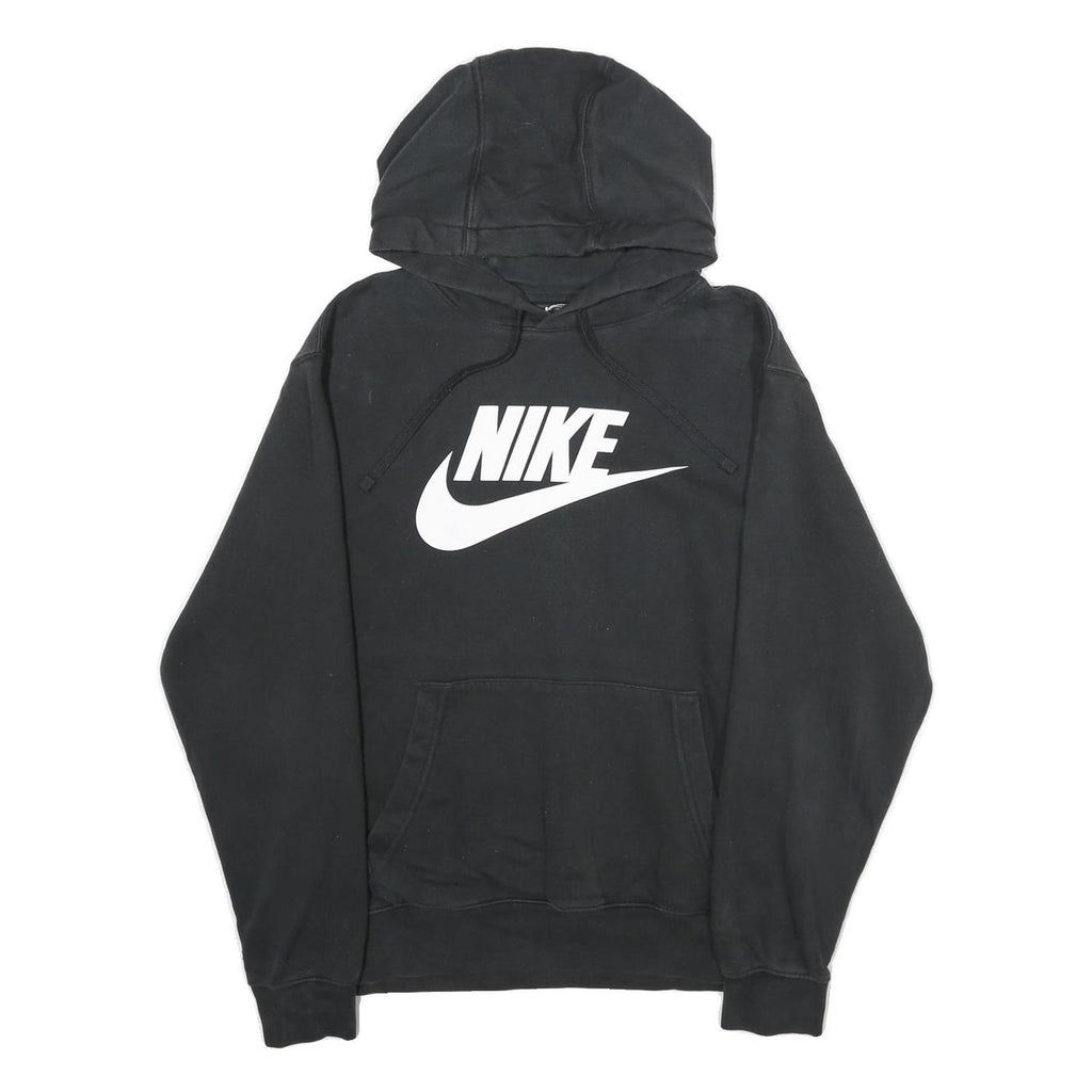 NIKE Mens Black Hoodie L Cotton Blend Pullover Sweatshirt Casual