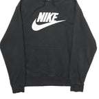 NIKE Mens Black Hoodie L Cotton Blend Pullover Sweatshirt Casual
