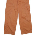 LEVI'S Womens Cotton Blend Relaxed Cargo Trousers Brown W32 L29 Casual Zip