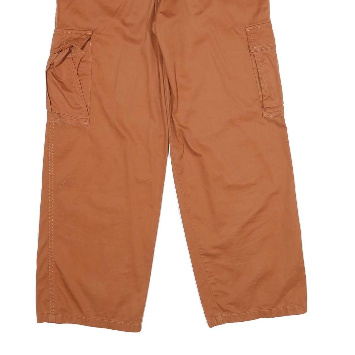 LEVI'S Womens Cotton Blend Relaxed Cargo Trousers Brown W32 L29 Casual Zip