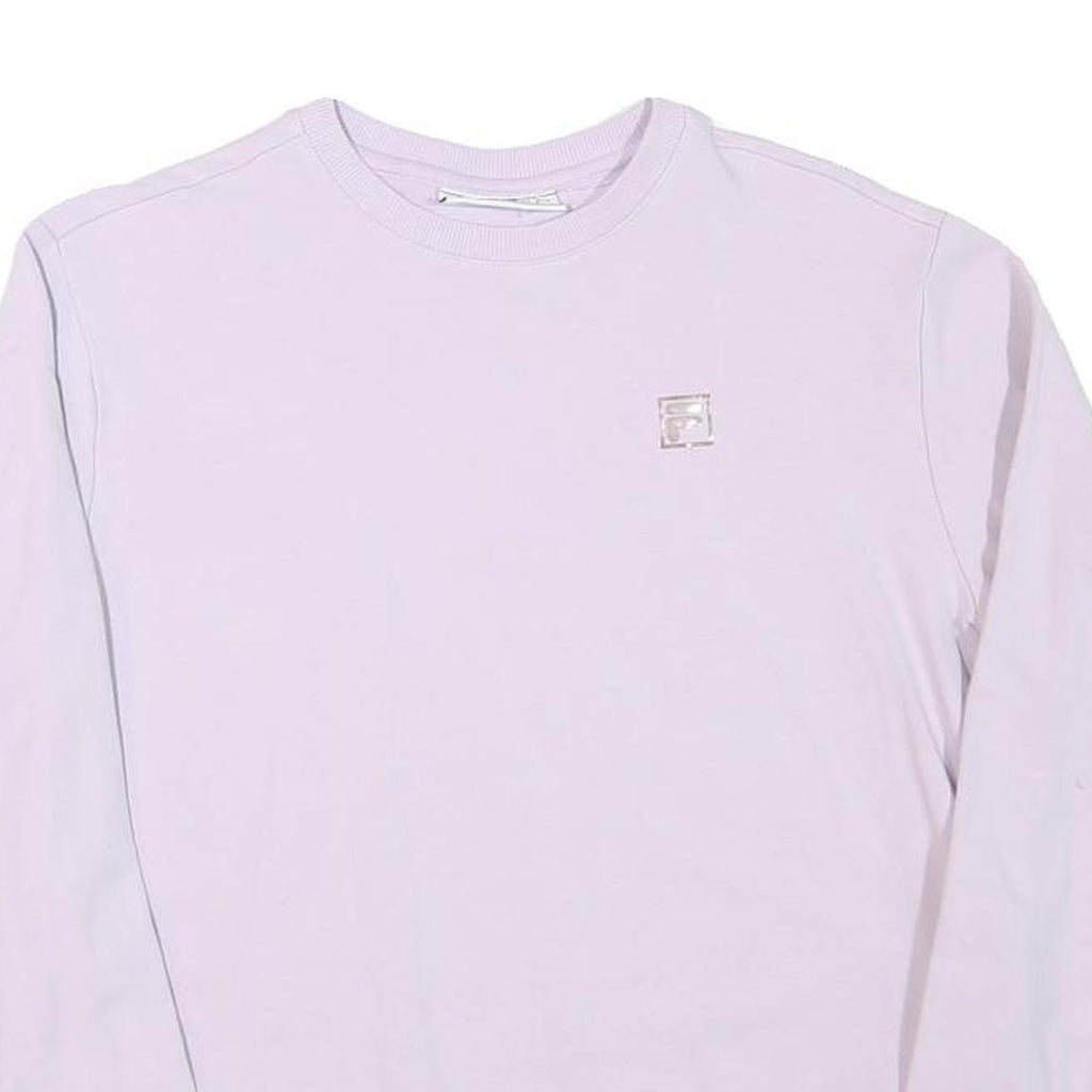 FILA Womens Pink Sweatshirt Crew Neck S Lightweight Cotton Blend Pullover