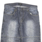 CANDA Mens Denim Blue Casual Shorts XL W32 Cotton Blend Comfortable Fit