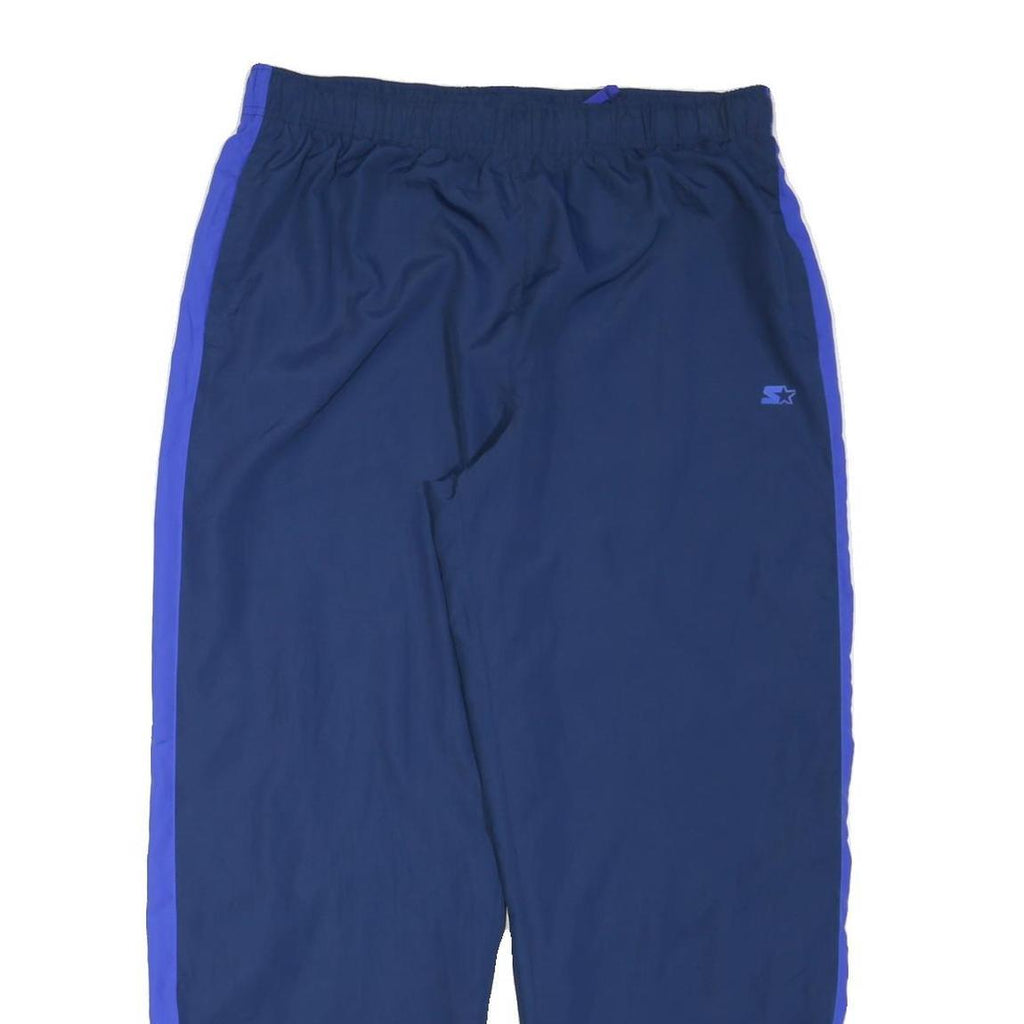STARTER Mens Joggers Blue & Purple L W36 L31 Relaxed Tapered Polyester Blend