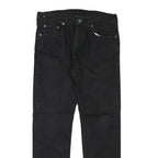 LEVI'S 502 Mens Jeans Black Slim Straight Denim Raw W30 L28 Zip Closure