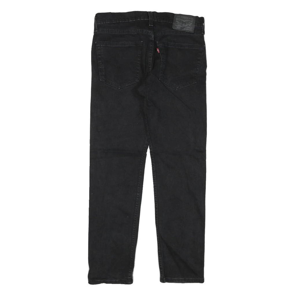 LEVI'S 502 Mens Jeans Black Slim Straight Denim Raw W30 L28 Zip Closure