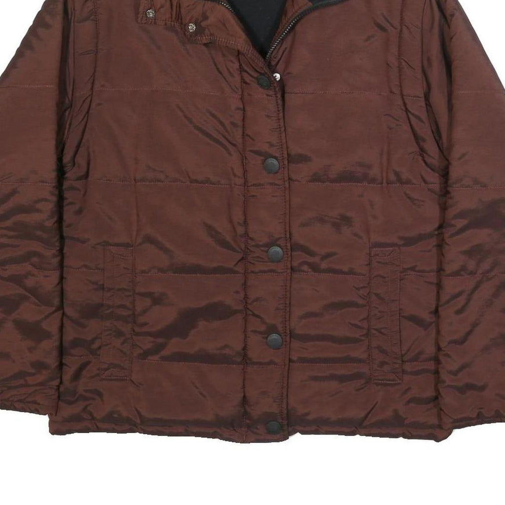 MULBERRY Womens Brown Jacket M Synthetic Plain Zip Casual Comfortable Stylish