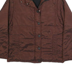 MULBERRY Womens Brown Jacket M Synthetic Plain Zip Casual Comfortable Stylish