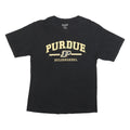 OLD VARSITY BRAND Mens Black Purdue Boilermakers Graphic T-Shirt L Short Sleeve