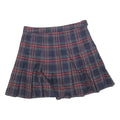 FOREVER 21 Womens Blue & Red Plaid Pleated Mini Cotton Blend Skirt M Schoolgirl