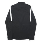 NIKE Mens Black & White Sports Zip Jacket S Polyester Athletic Activewear