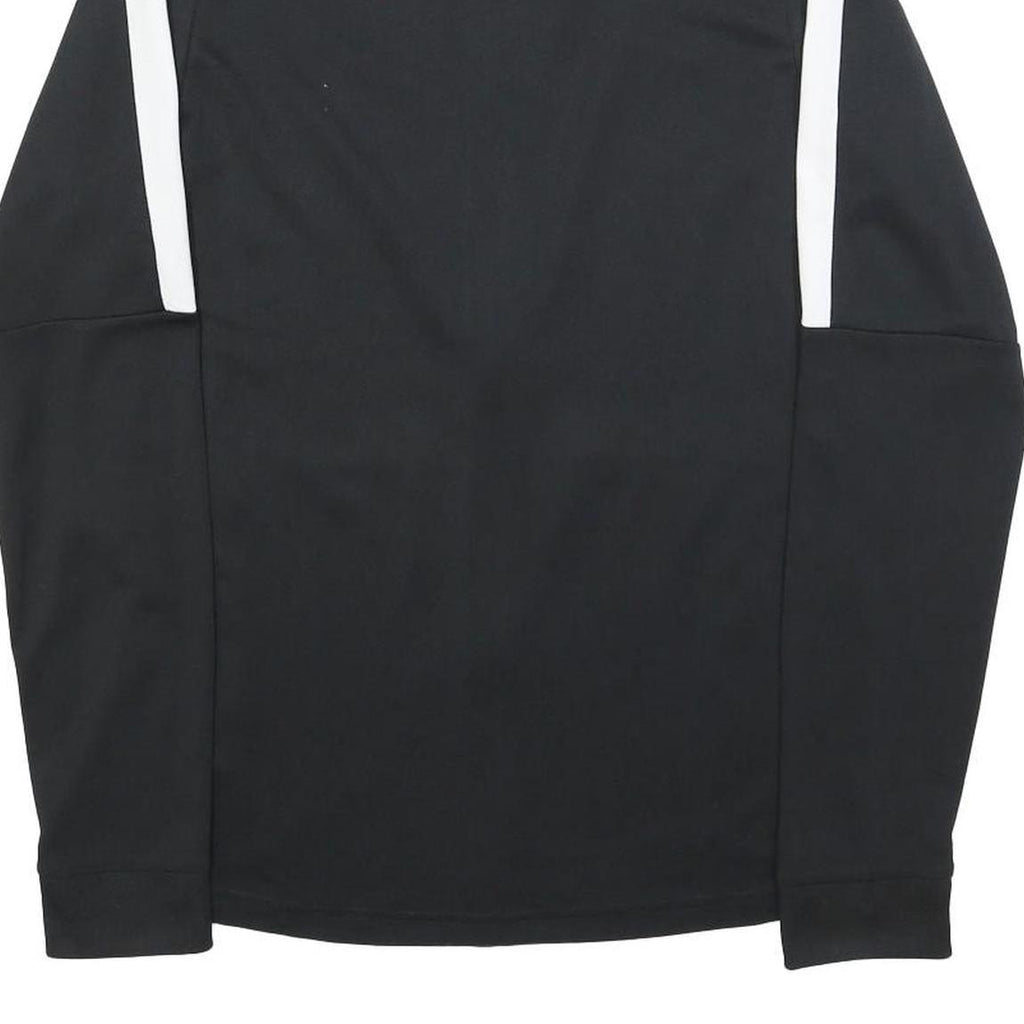 NIKE Mens Black & White Sports Zip Jacket S Polyester Athletic Activewear