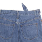 MADSWELL Womens Blue Denim Mini Cotton Blend Skirt Belted Casual M