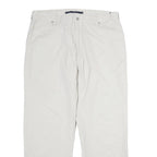 NAUTICA Mens Regular Fit Cream Cotton Trousers W36 L30 Casual Zip Pocketed